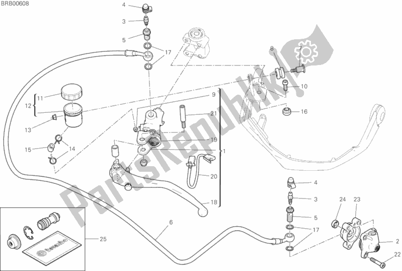 Tutte le parti per il Pompa Frizione del Ducati Multistrada 950 S 2019